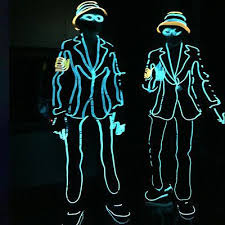 Led Neon El Wire Tube Costumes Luminous Clothes Dancing Party Stage Performance Costumes Led Costume Led Light Costume