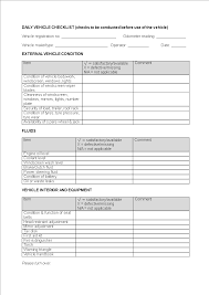Maybe you would like to learn more about one of these? Daily Vehicle Checklist Word Templates At Allbusinesstemplates Com