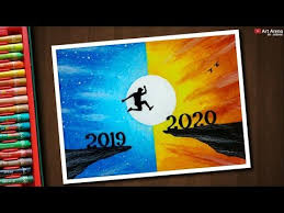 Happy New Year Drawing For Beginners With Oil Pastels Step By Step Youtube In 2020 Drawing For Beginners Oil Pastel Oil Pastel Drawings