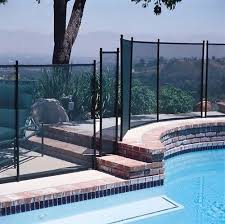 Trendium Pool Products 30 0410 Blk Inground Removable Safety Fence As Shown Pool Fence Backyard Pool Pool Landscaping