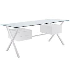 Benjamins Way Glass Top Office Desk Modern Office Desk Glass Desk Office White Desk Office