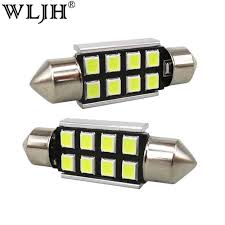 Wljh 10x Led 36mm White Canbus C5w Bulbs 2835smd Interior Lights License Plate Light For Bmw E39 E36 E46 E90 E60 E30 E53 E70 Bmw E39 Car Lights Led Light Bulb