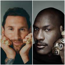 🤩 ¡LIONEL MESSI Y MICHAEL JORDAN! ⭐ Messi ganó 8 Balones de Oro en el  Fútbol. Jordan ganó 6 Anillos en la NBA. 🥇 Leo fue Campeón Olímpico con  Argentina. Michael fue