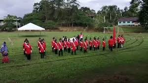 Persembahan perbarisan rumah delima pada kejohanan sukan olahraga kali ke 45 mgps kuantan 2018. Sk Kampung Pertanian Sandakan Perbarisan Rumah Sukan Hang Lekir Facebook