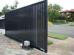 The metal around through the boundary, while the gate allows access to inside or out. Sliding Gates Pictures Image Gallery Brisbane Automatic Gates Sliding Gate House Gate Design Entrance Gates Design