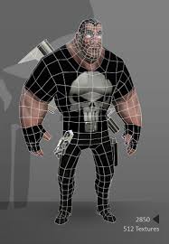 The Punisher Jocke Haggstrom Low Poly Models Character Modeling Low Poly Character