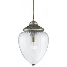 Umbrella shaped dining room pendant lamp antique opal glass gold chandelier light fixture. 1091ab Pineapple 1 Light Pendant Antique Brass Clear Ribbed Glass