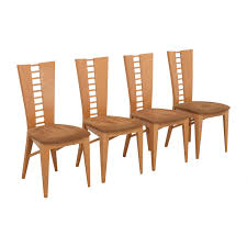 The chair back is wider at the top than at the bottom, and the chair rail curves in a. 73 Off Excelsior Designs Excelsior Designs High Back Side Dining Chairs Chairs