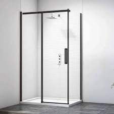 Merlyn Black Sliding Shower Door 1200mm Blkfsl1200h Sliding Shower Door Shower Doors Black Shower Doors