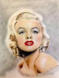 Tribute Portrait of Marilyn Monroe in Prismacolor Pencils