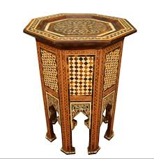 Moroccan Arabian Mother Of Pearl Wood Coffee Side Table Side Table Moroccan Decor Living Room Moroccan Table