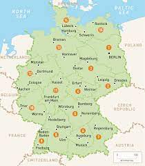 An average of 1,113 cases per day were reported in germany in the last week. Map Of Germany Germany Regions Rough Guides Rough Guides