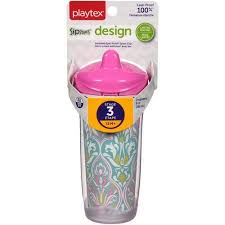 Playtex Sipsters Design Selections Insulated Spout 9 Oz Cup Baby Sippy Cup Toddler Cup Sippy Cup