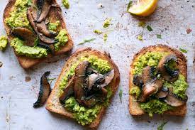 Mushroom Toast With Pea Puree Recipe Pureed Food Recipes Recipes Mushroom Toast
