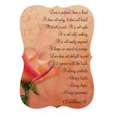 Krw 1 Corinthians 13 Love Is Patient Invitation Zazzle Com In 2020 1 Corinthians 13 Love Love Is Patient Christian Quotes Inspirational