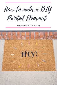 Paint your doormat once your entire design is cut out you can begin preparing to paint. Diy Painted Ikea Trampa Doormat Handmade Weekly