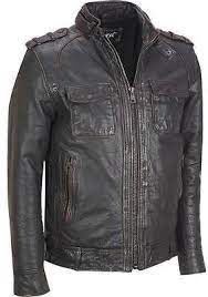 Ebay Black Rivet Mens Big Tall Distressed Leather Jacket W Rub Off Seams Botinas