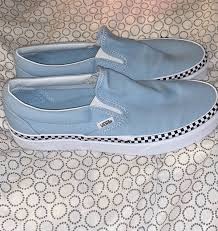 Pin By Leonie On Fashion Vans Blue Checkered Blue Vans