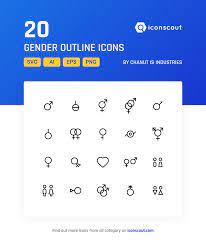 Download Gender Outline Icon Pack Available In Svg Png Eps Ai Icon Fonts Icon Pack Line Icon Icon