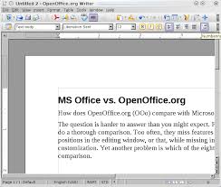 openoffice org vs microsoft office linux journal