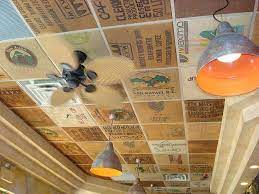 Ceiling Made Out Of Coffee Sacks Yellow Cup Cafe Near Toronto Ontario Coffee Shop Design Coffee Sacks Yellow Cups