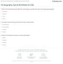 Instantly play online for free, no downloading needed! Us Geography Quiz Worksheet For Kids Study Com