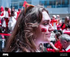 New York, New York, USA. 10th June, 2023. Woman with flag