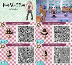 Animal Crossing New Leaf Qr Code Pokemon Sun Moon Team Skull Girl Fran Plumeria Shirt Black Shirt With Tattoo For Team Skull Animal Crossing Animal Crossing Qr