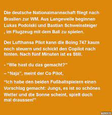 Was ist der angstgegner der deutschen nationalmannschaft? Die Deutsche Nationalmannschaft Fliegt Nach Braslien Zur Wm Lustige Bilder Spruche Witze Echt Lustig
