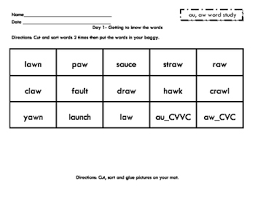 Year 1 Aw Worksheets, Lesson Plans And Other Primary Teaching Resource