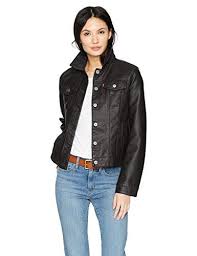 10 Vegan Leather Jackets For Women That You Ll Actually Wear Levi S Women S Classic Faux Lea Leather Jackets Women Leather Jacket Womens Black Leather Jacket