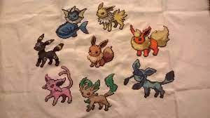 Eevee and its evolutions Evoli et ses évolutions | Pokemon cross stitch  patterns, Pokemon cross stitch, Cross stitch embroidery