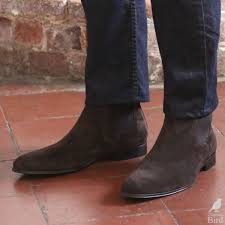 Nunn bush® otis men's plain toe dress chelsea boots. Dark Brown Suede Chelsea Boot Thomas Bird Brown Suede Chelsea Boots Boots Outfit Men Chelsea Boots