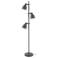 Hektar Floor Lamp W 3 Spots And Led Bulbs Dark Gray Ikea Ikea Floor Lamp Floor Lamp Lamp