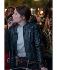 • brief clip of emma stone behind the scenes of zombieland. Zombieland Double Tap Emma Stone Movie Leather Jacket Emma Stone Zombieland Emma Stone Outfit Emma Stone