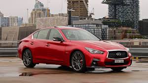 You'll first notice the contrast stitching threaded throughout the cabin — it's red, naturally, on all red sport models, regardless of exterior color. Infiniti Q50 Red Sport 2018 Review Chasing Cars