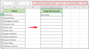 Put the letter 'w' in the fourth position. How To Swap Or Switch Text Around Within One Cell In Excel
