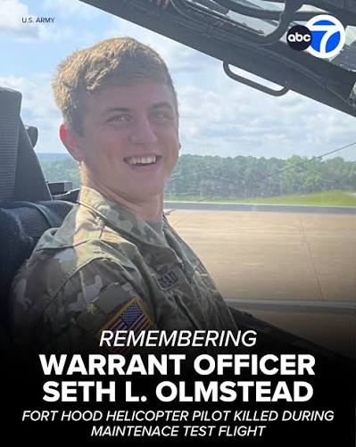 The Army on Friday identified the two Fort Hood helicopter pilots who were  killed when their Apache crashed during a maintenance test flight in  central Texas. Chief Warrant Officer 2 Deontre T.