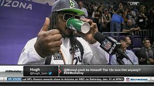 Check spelling or type a new query. Marshawn Lynch S Media Day Statement I M Just Here So I Won T Get Fined Sporting News