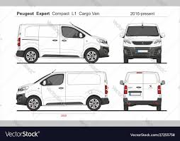 Peugeot Expert Cargo Delivery Compact Van L1 Swing Rear Doors 2016 Present Detailed Template For Design And Production Peugeot Renault Master Transit Custom