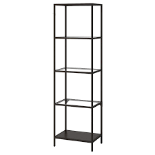 Vittsjo Shelf Unit Black Brown Glass Width 20 1 8 Ikea In 2020 Shelf Unit Glass Shelves Ikea