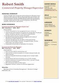 They are an independent estate agency with ten branches and a proven track record of being market leaders. Commercial Property Manager Resume Samples Qwikresume
