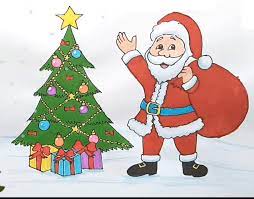 Christmas Drawing Step By Step For Kids Santa Claus With Christmas Tree Drawing Full Video T Christmas Drawing Santa Claus Drawing Easy Christmas Tree Drawing