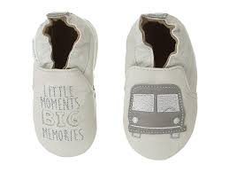 Robeez Big Bus Soft Sole Infant Toddler Taupe Boys