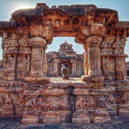 Mallikarjuna Temple, Pattadakal, Karnataka, BHARAT (India) 🚩 Mallikarjuna Temple is a smaller version of the Virupaksha temple and was built by Vikramadiyta's second queen Trilokyamahadevi in 745. This temple is also was