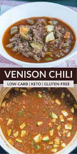 Brown ground meat, breaking it apart with a spoon or spatula until it begins to caramelize. Venison Chili Stovetop Or Slow Cooker Recipe Low Carb Yum