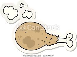 Download chicken cartoon stock vectors. Sticker Of A Cartoon Cooked Chicken Leg Canstock