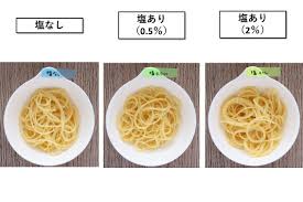 パスタ 茹でる 塩