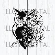 Download Owl Mandala Svg Zentangle Owl Flower Svg Png Dxf File Cricut Lloydsane On Artfire