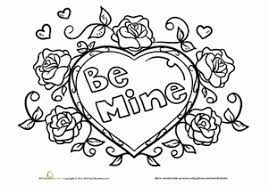 Designed in more of a greeting card style, this coloring page, with its bow and beautiful mandala is a fun and romantic way to spend valentine's day coloring. Be Mine Worksheet Education Com